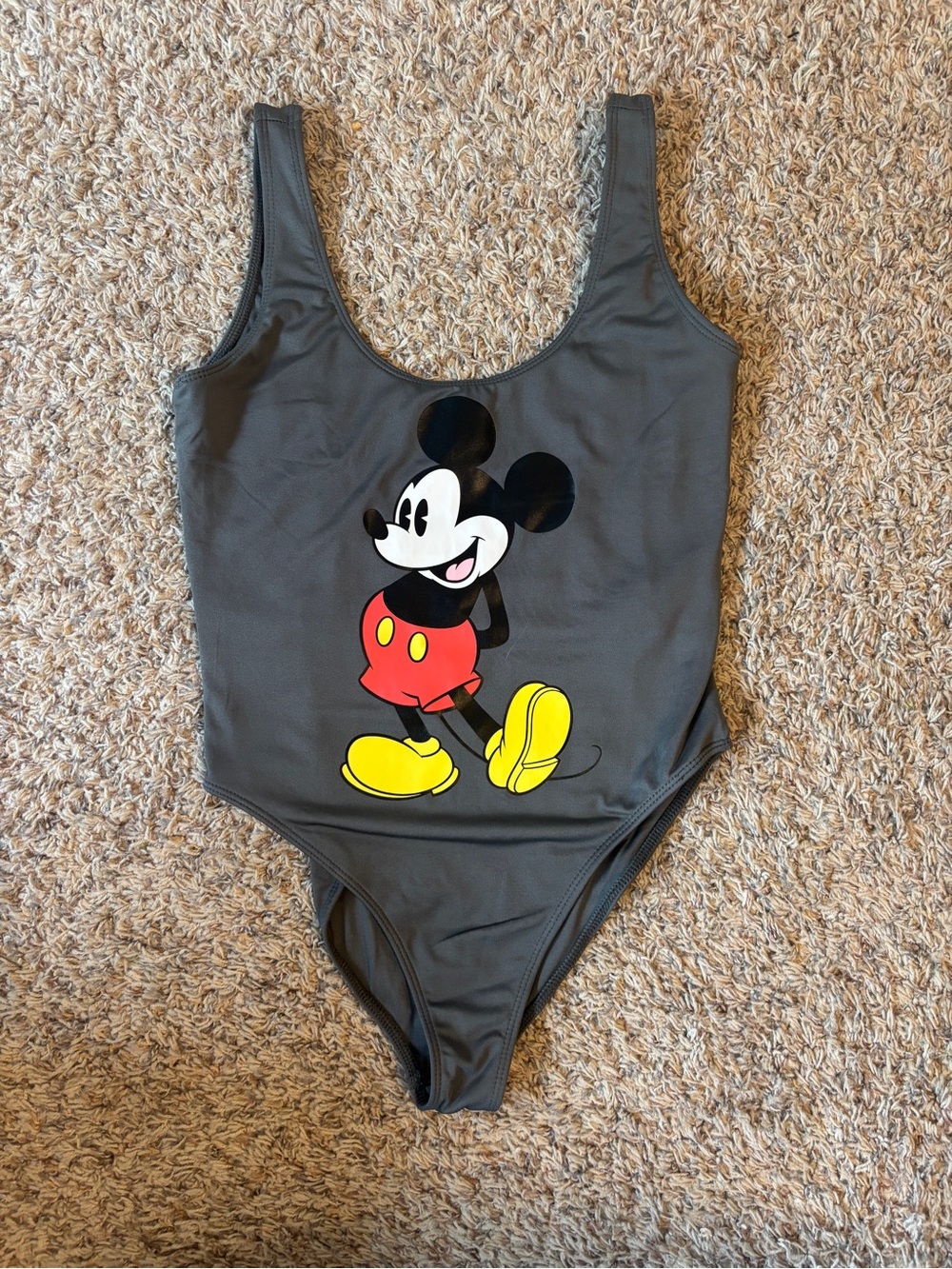 Gray Mickey Mouse Bodysuit